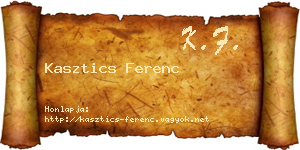 Kasztics Ferenc névjegykártya